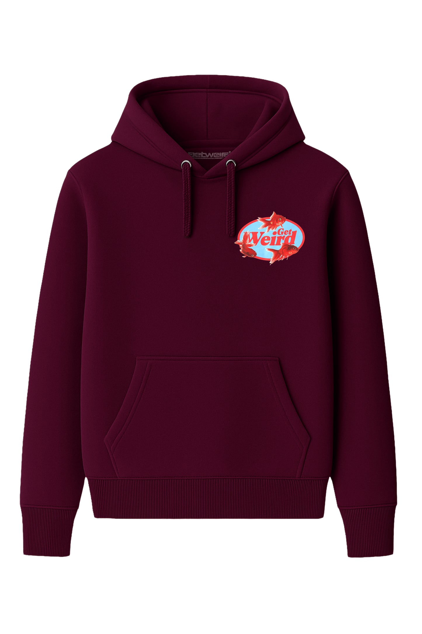 Get Weird Gold Fish Hoodie - Red