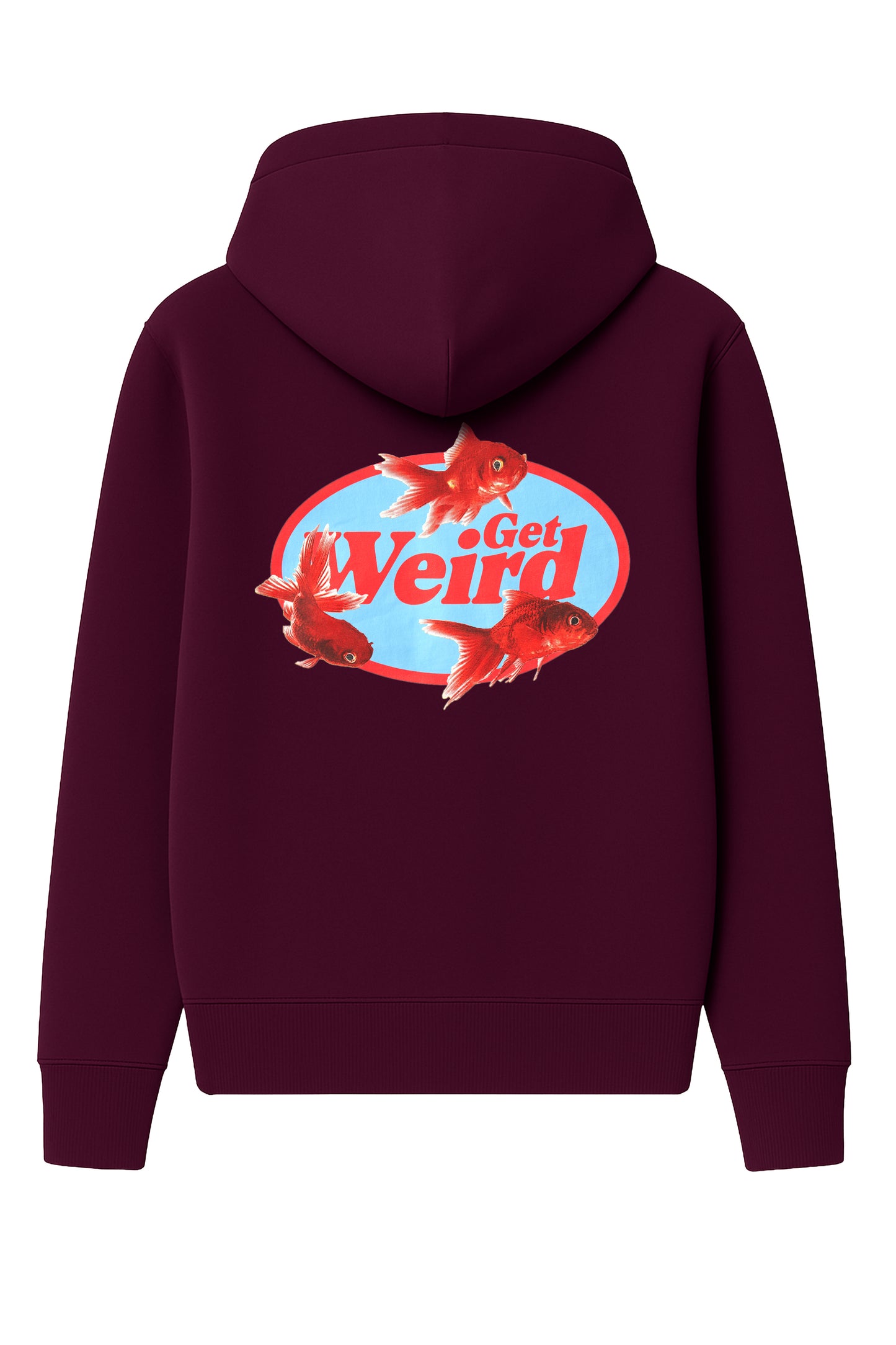 Get Weird Gold Fish Hoodie - Red