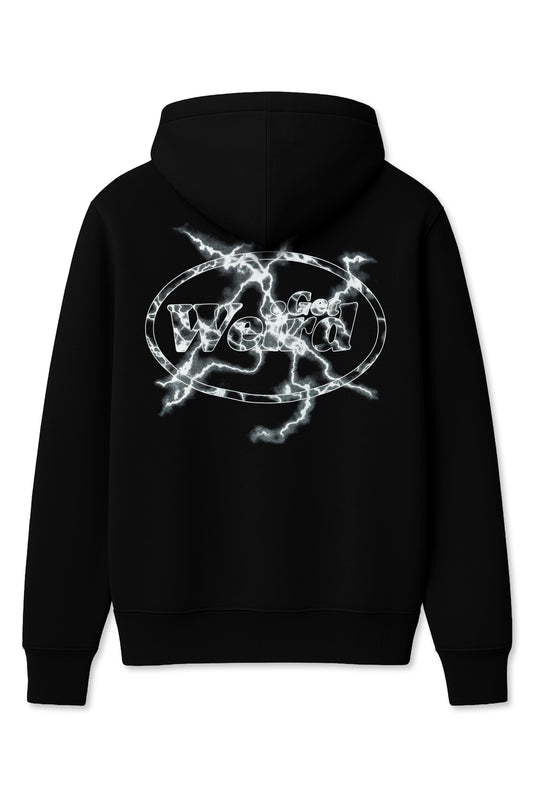 Get Weird Lighting Hoodie - Black