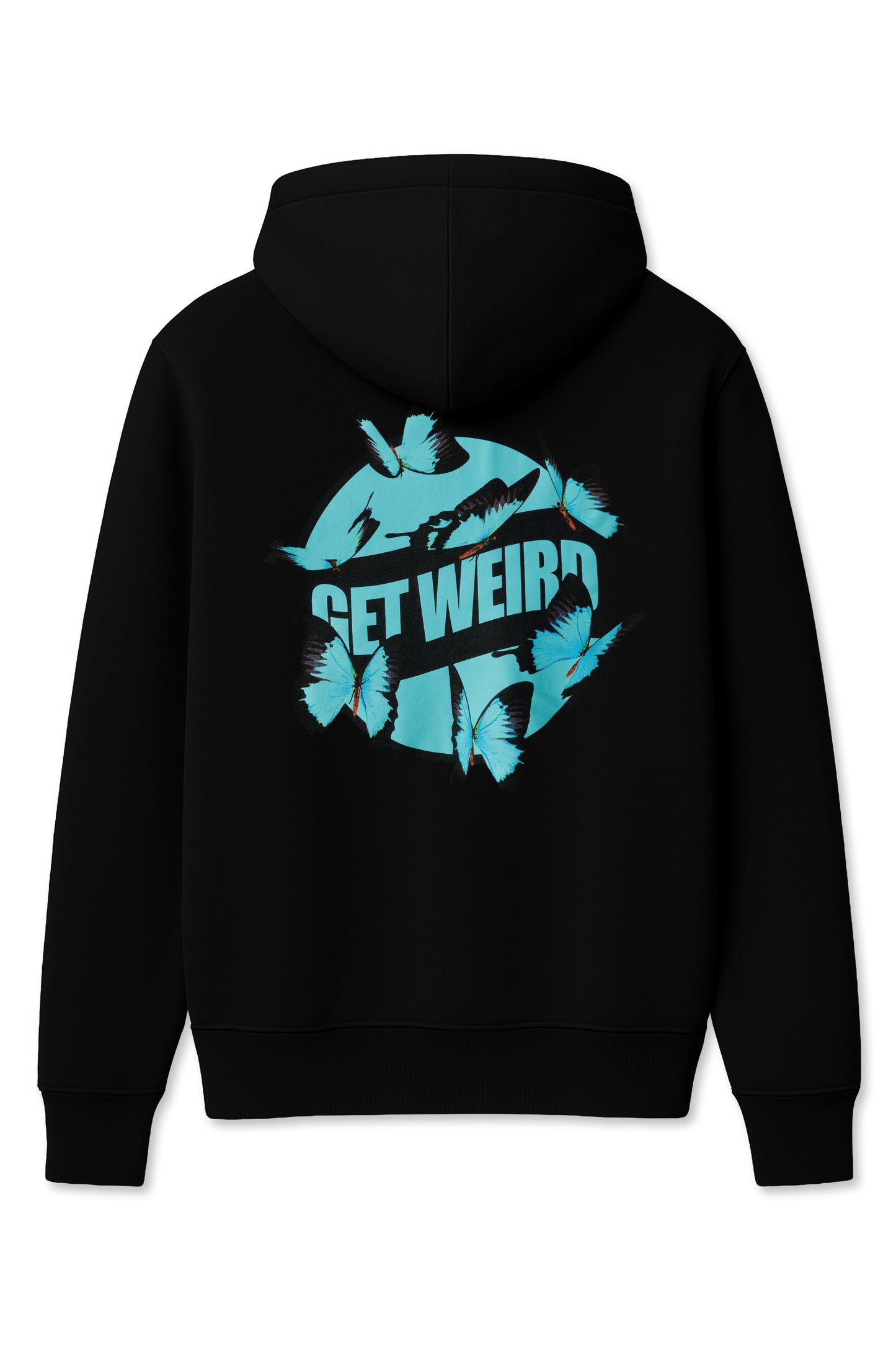 Get Weird Butterfly Hoodie - Black