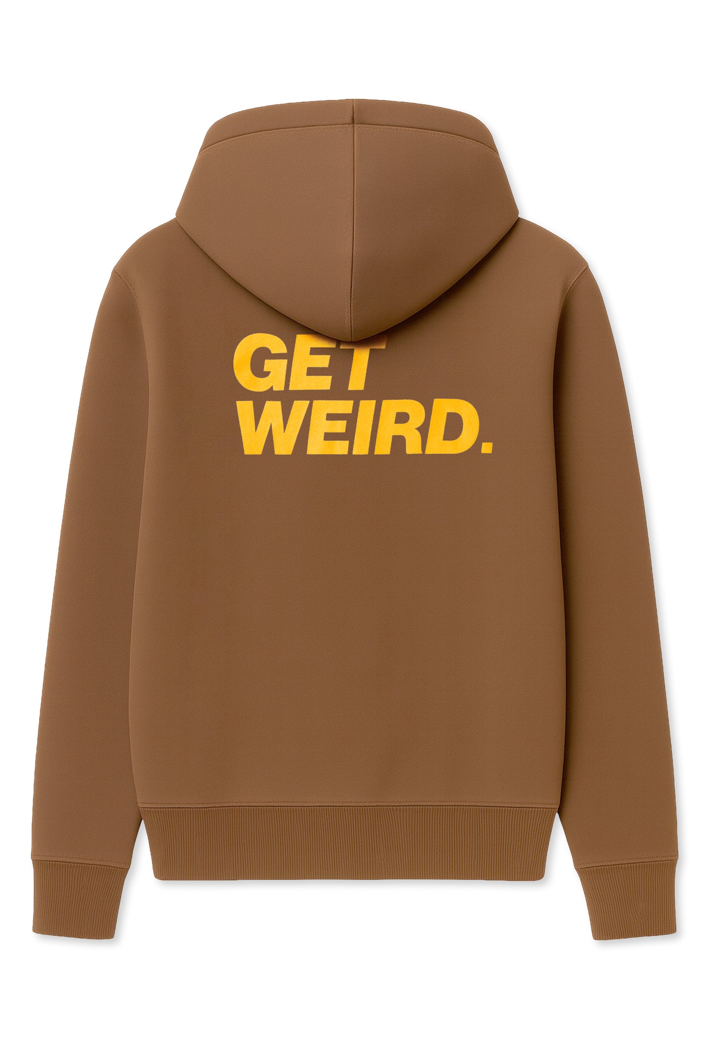 Get Weird Block Crop Hoodie - Pigment Amber
