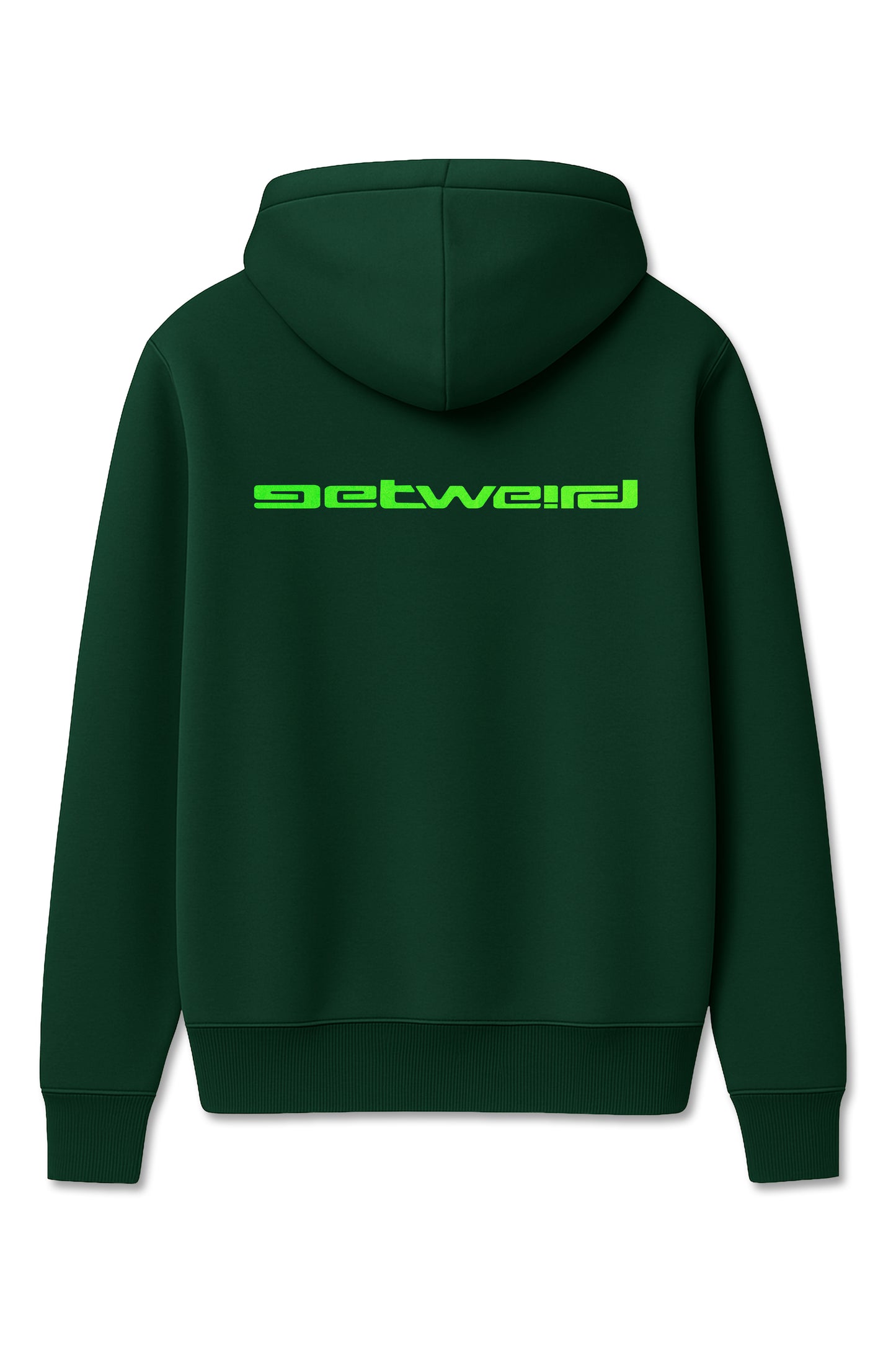 Get Weird Reflective Hoodie - Dark Green