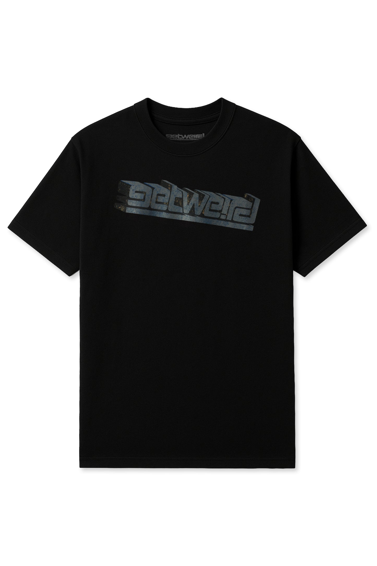 Get Weird Block Tilt Tee - Black