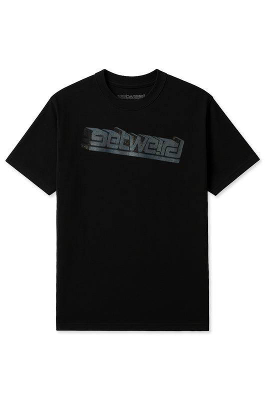 Get Weird Block Tilt Tee - Black