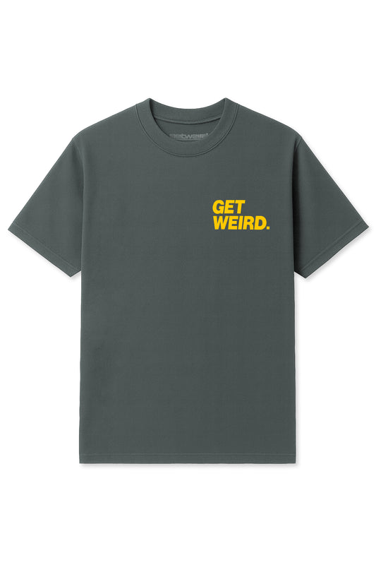 Get Weird Block Tee - Charcoal