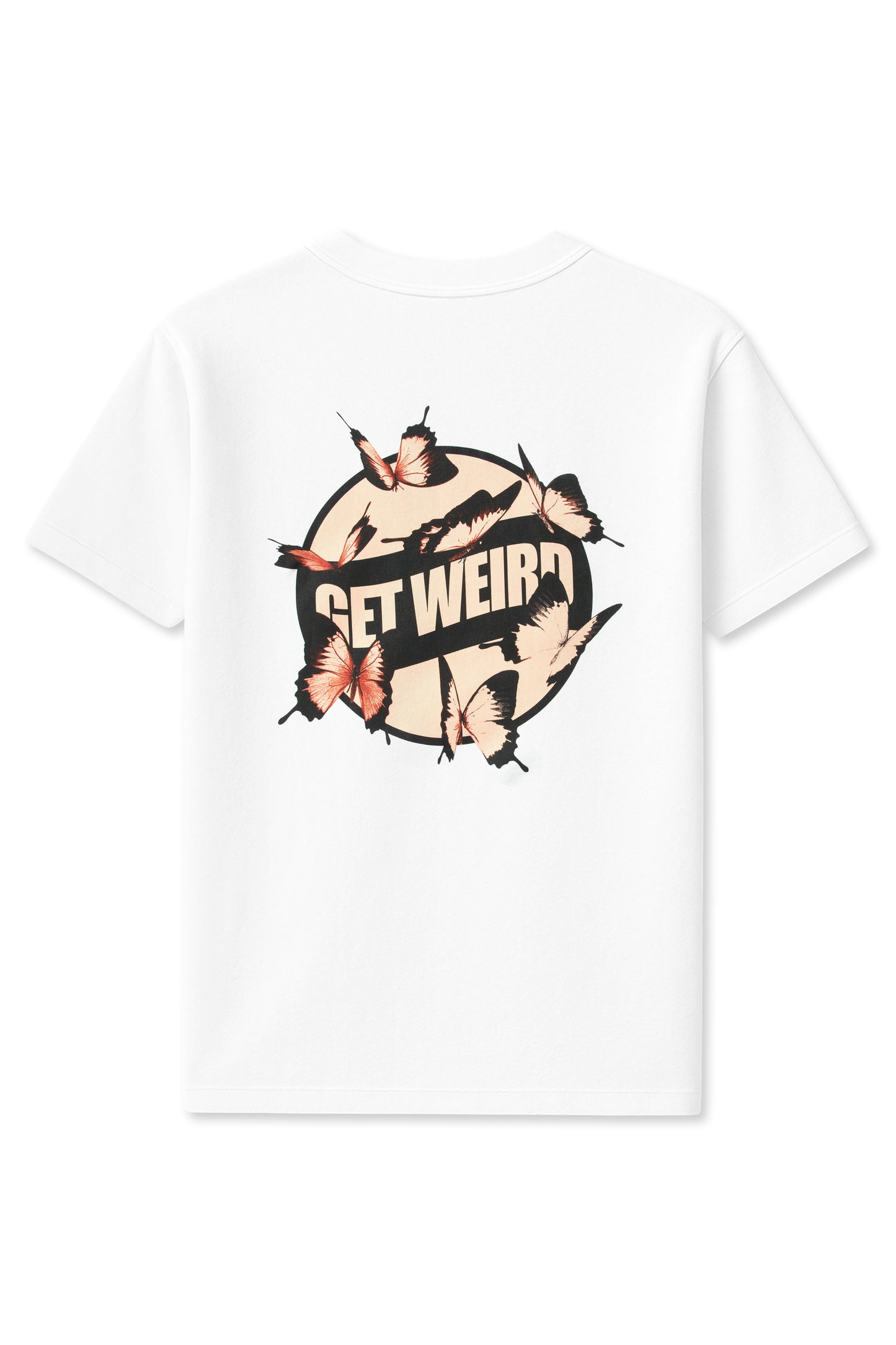 Get Weird Butterfly Tee - White