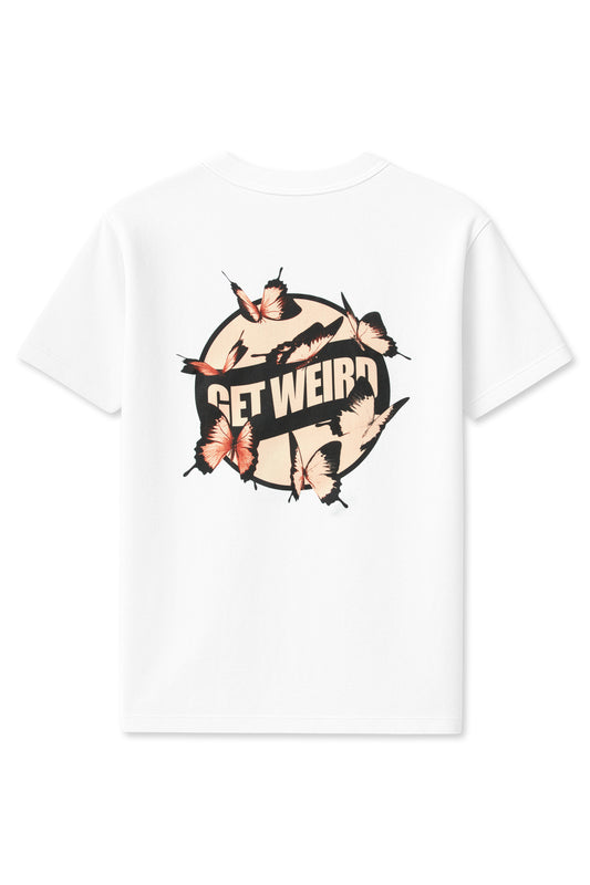 Get Weird Butterfly Tee - White