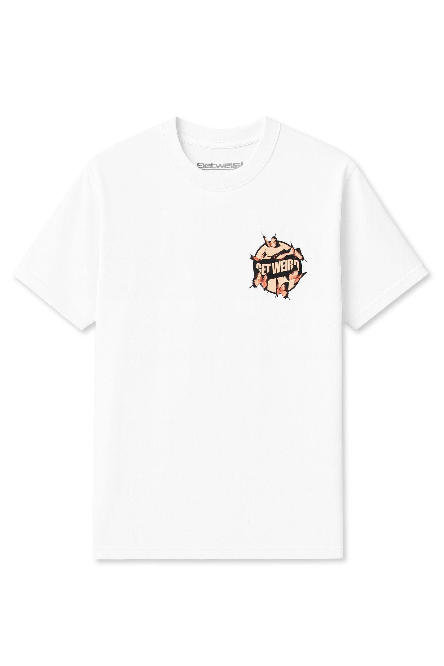 Get Weird Butterfly Tee - White