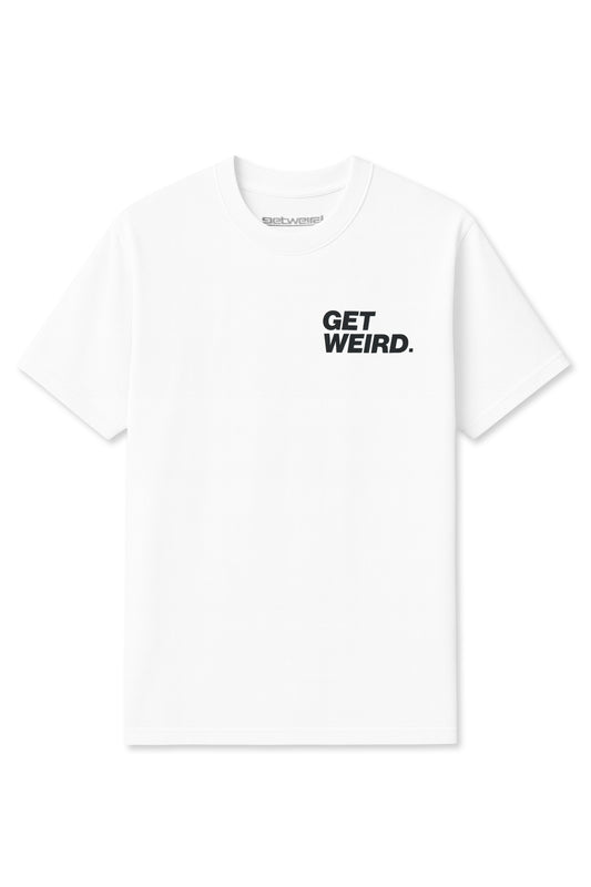 Get Weird Block Tee - Bright White