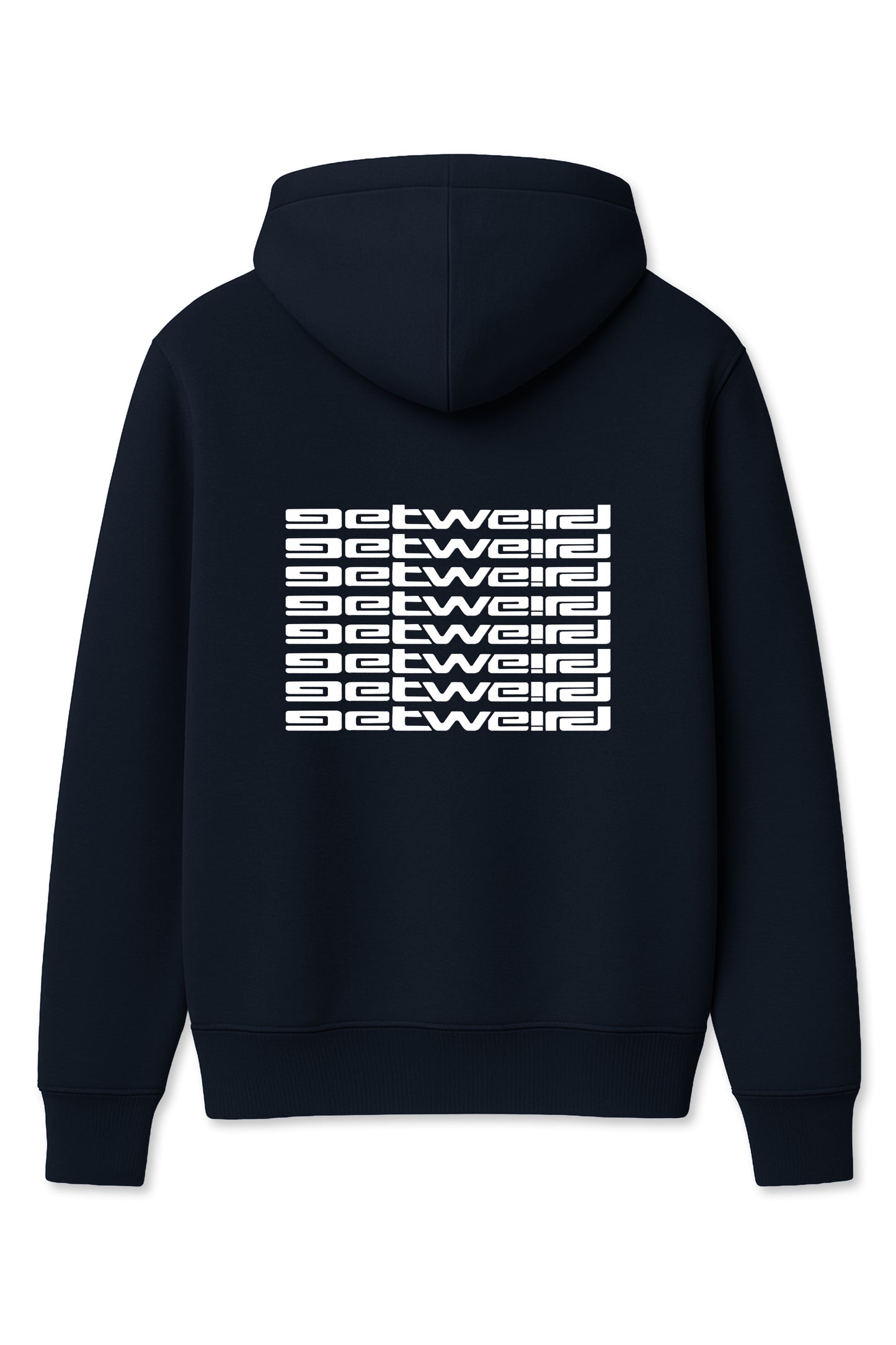Get Weird Repeat Zip Hoodie - Navy